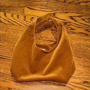 Chic Tan Corduroy Makeup/ Small Tote Bag